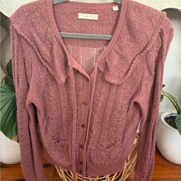 Doen Emmylou Cardigan in English Rose Size M - Picture 2 of 9